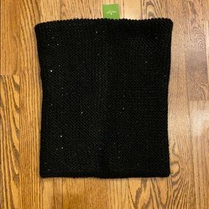 Kate Spade Knit Neckwarmer Black Scarf